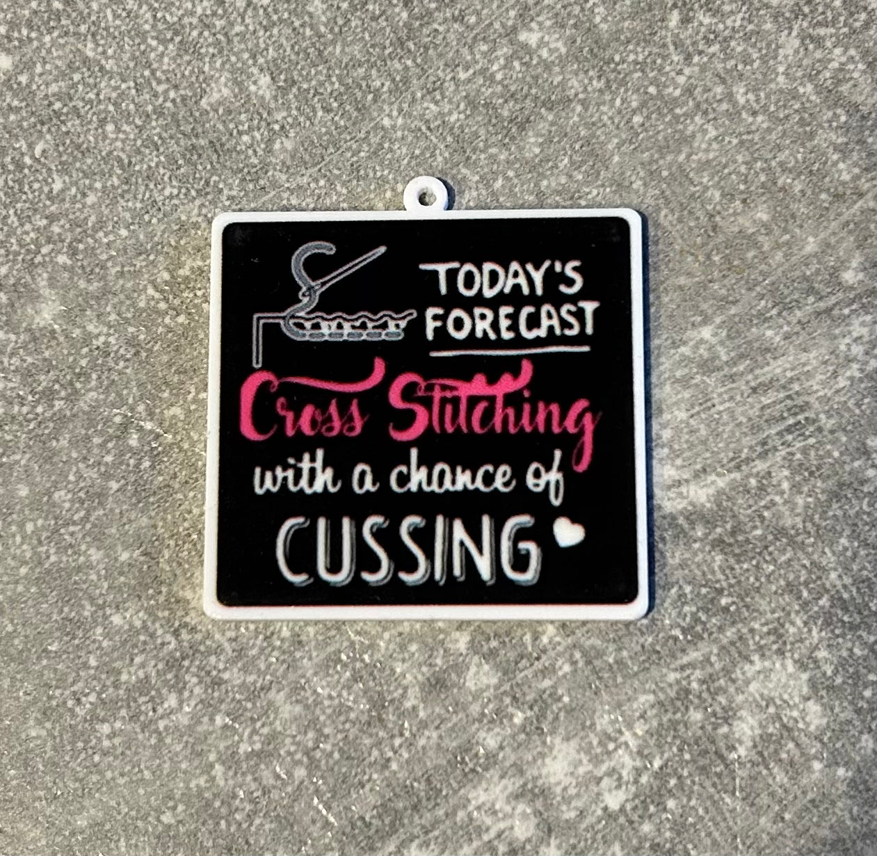 Today’s Forecast Cross Stitching With a Chance of Cussing needle minder