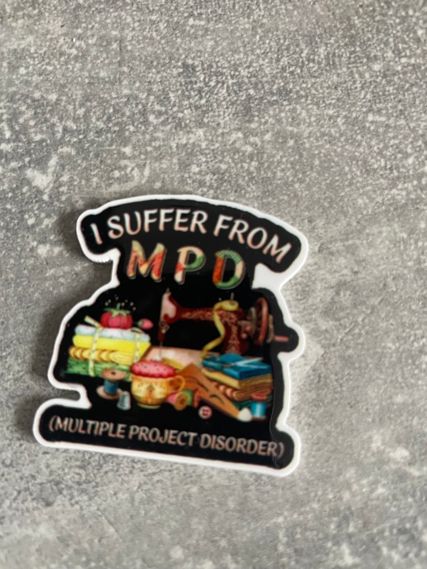 I Suffer From MPD Cross Stitch And Coffee needle minder