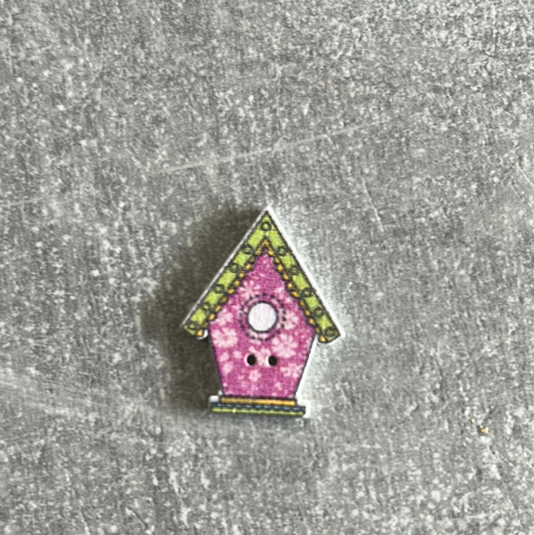 Wooden Birdhouse needle minder
