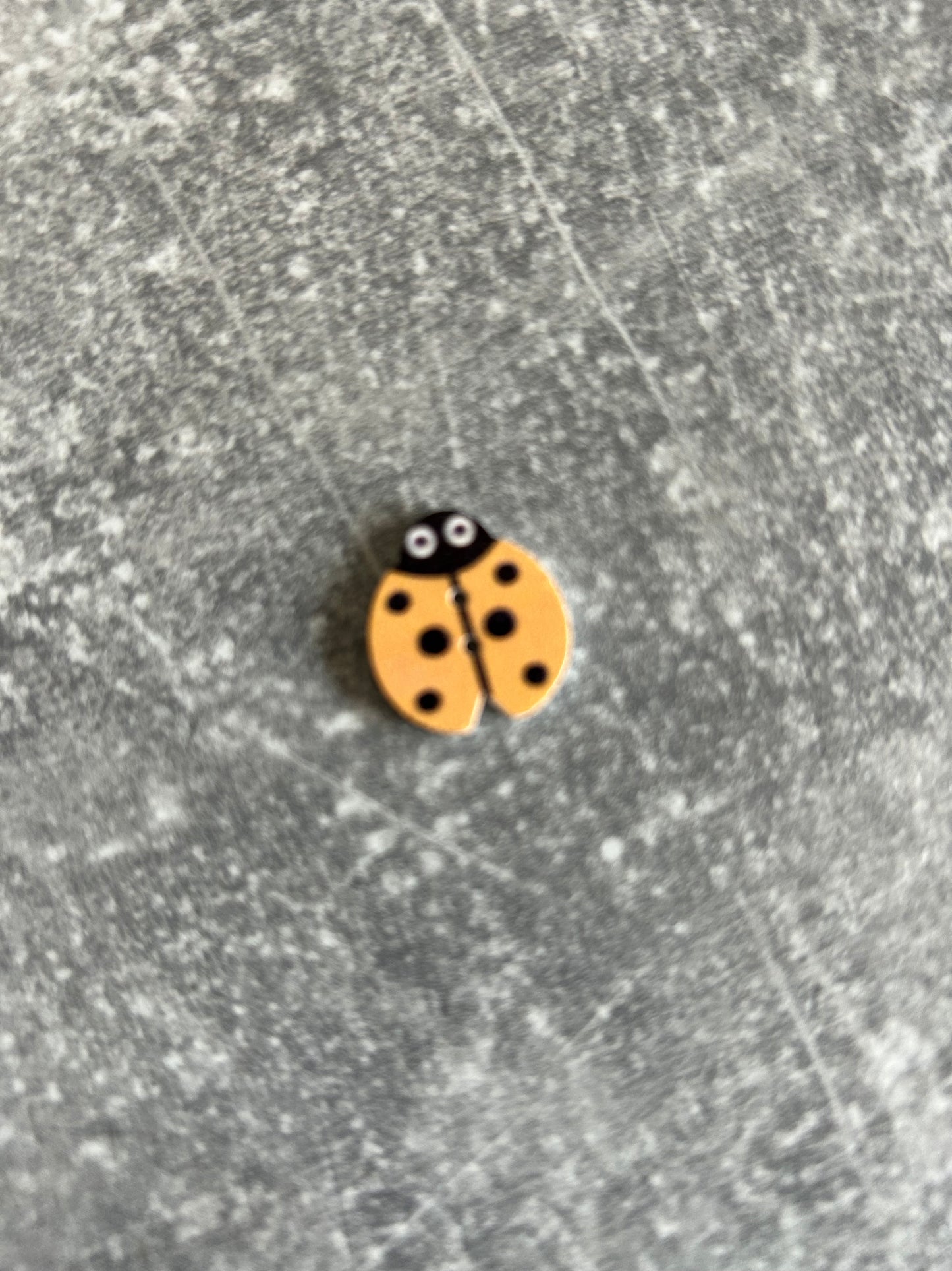 Wooden Ladybird needle minder