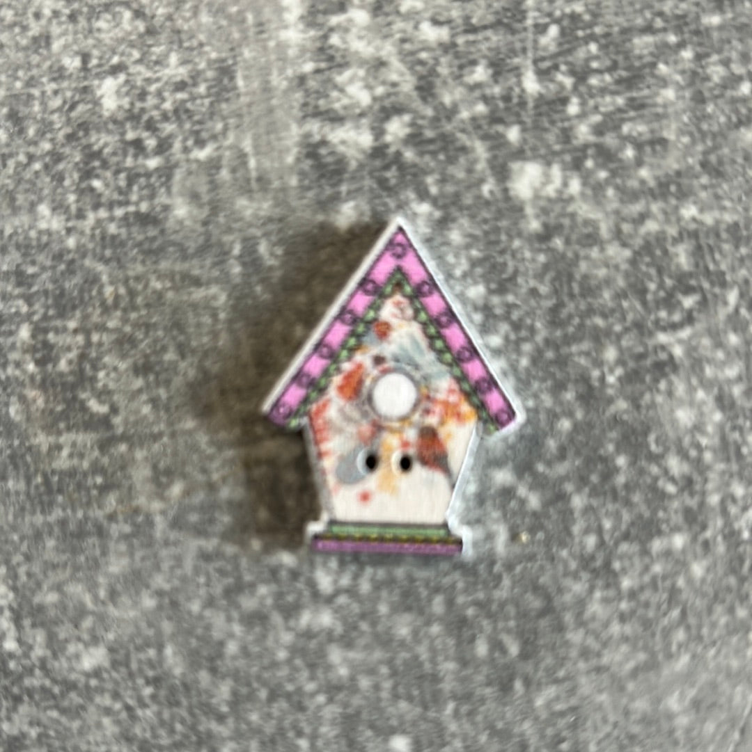 Wooden Birdhouse needle minder