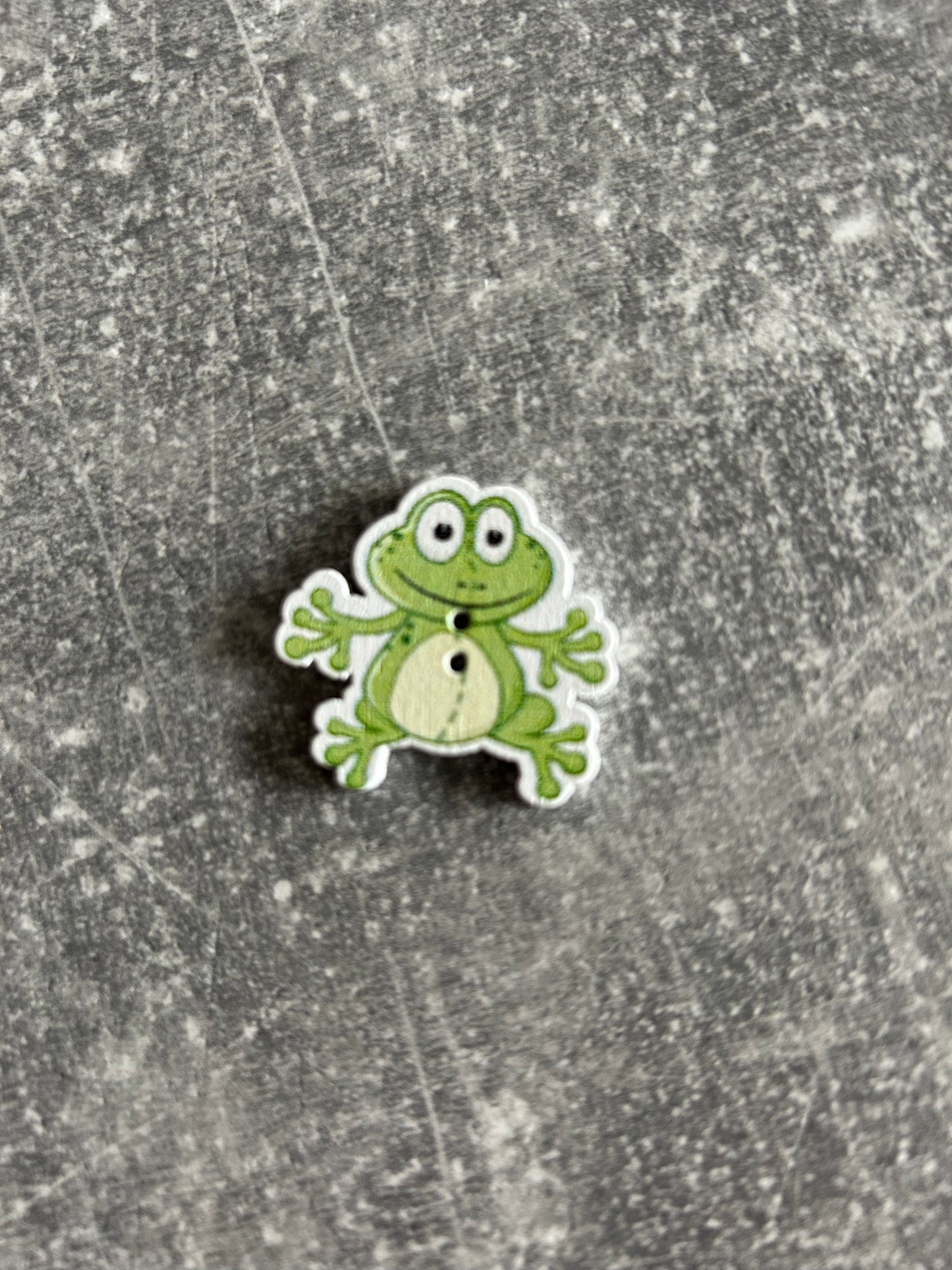 Wooden Frog needle minder