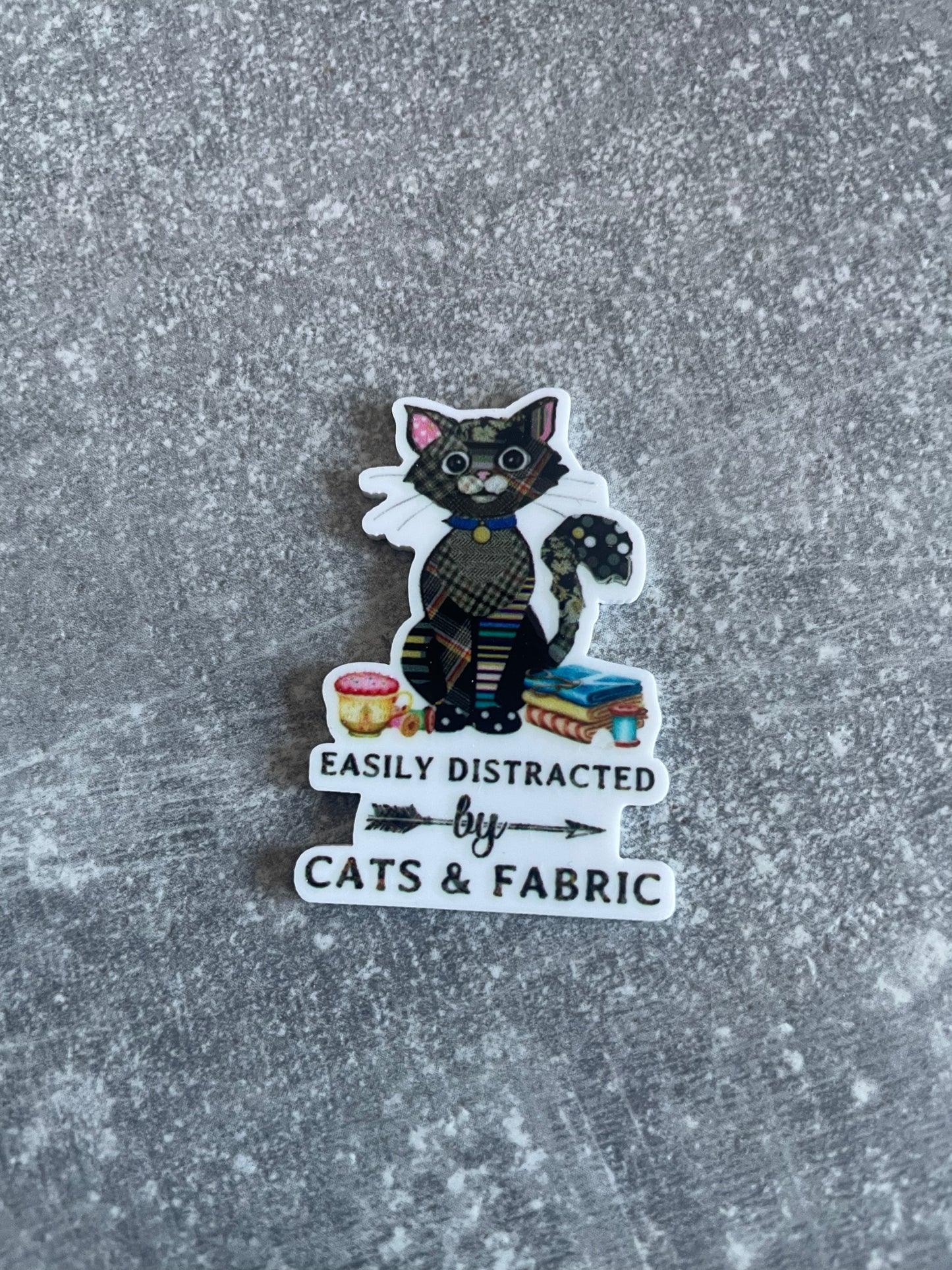 Easily Distracted By Cats And Fabric needle minder