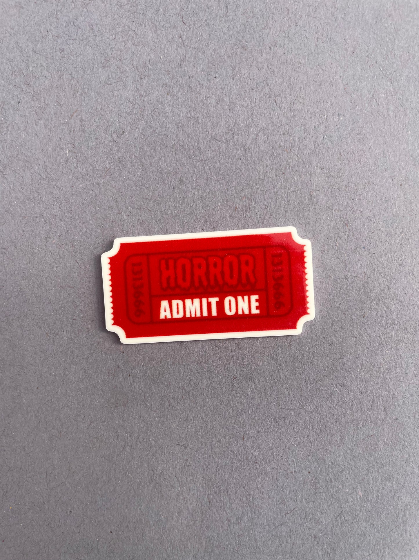 Horror Ticket Admit One needle minder