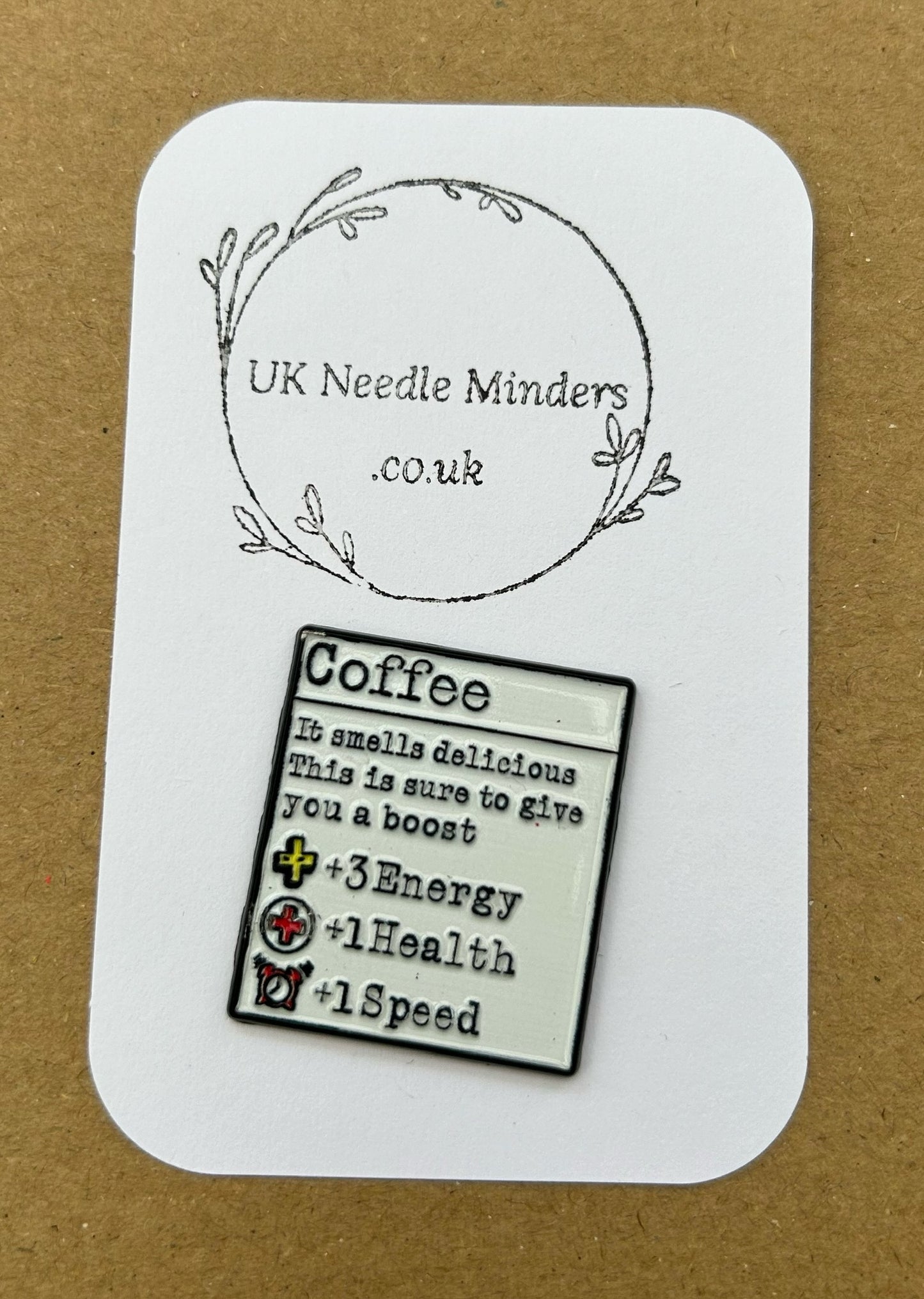 Coffee enamel needle minder