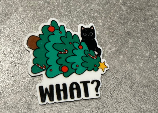 Christmas Tree Cat What? needle minder