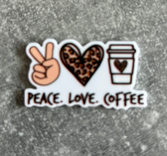 Peace Love Coffee needle minder