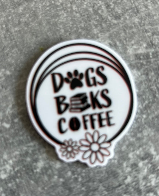 Dogs Books Coffee needle minder