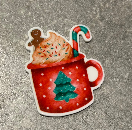 Christmas Hot Chocolate Mug needle minder