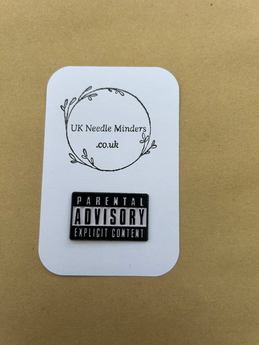 Parental Advisory enamel needle minder