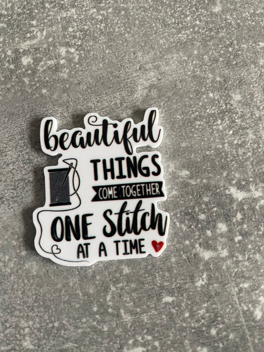 Beautiful Things Come Together One Stitch At A Time Cross Stitch needle minder
