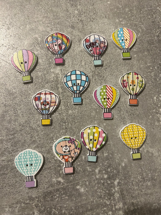 Wooden Hot Air Balloon needle minder