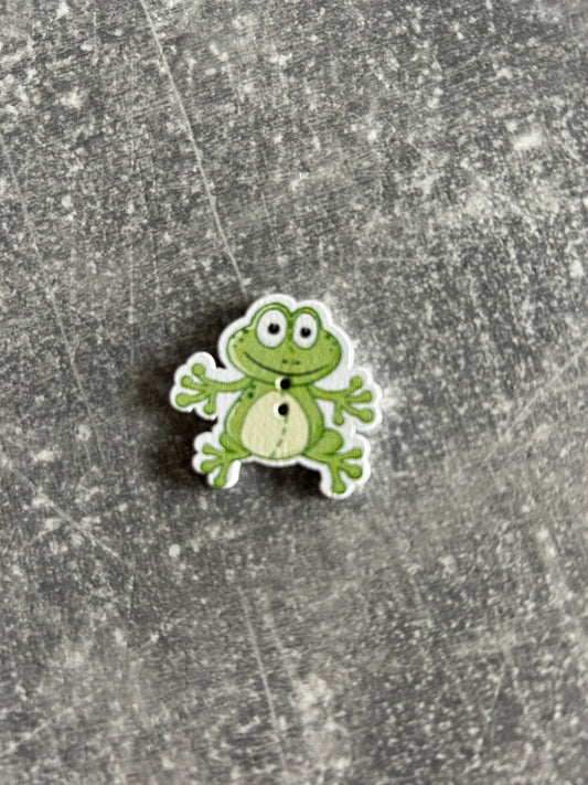 Wooden Frog needle minder