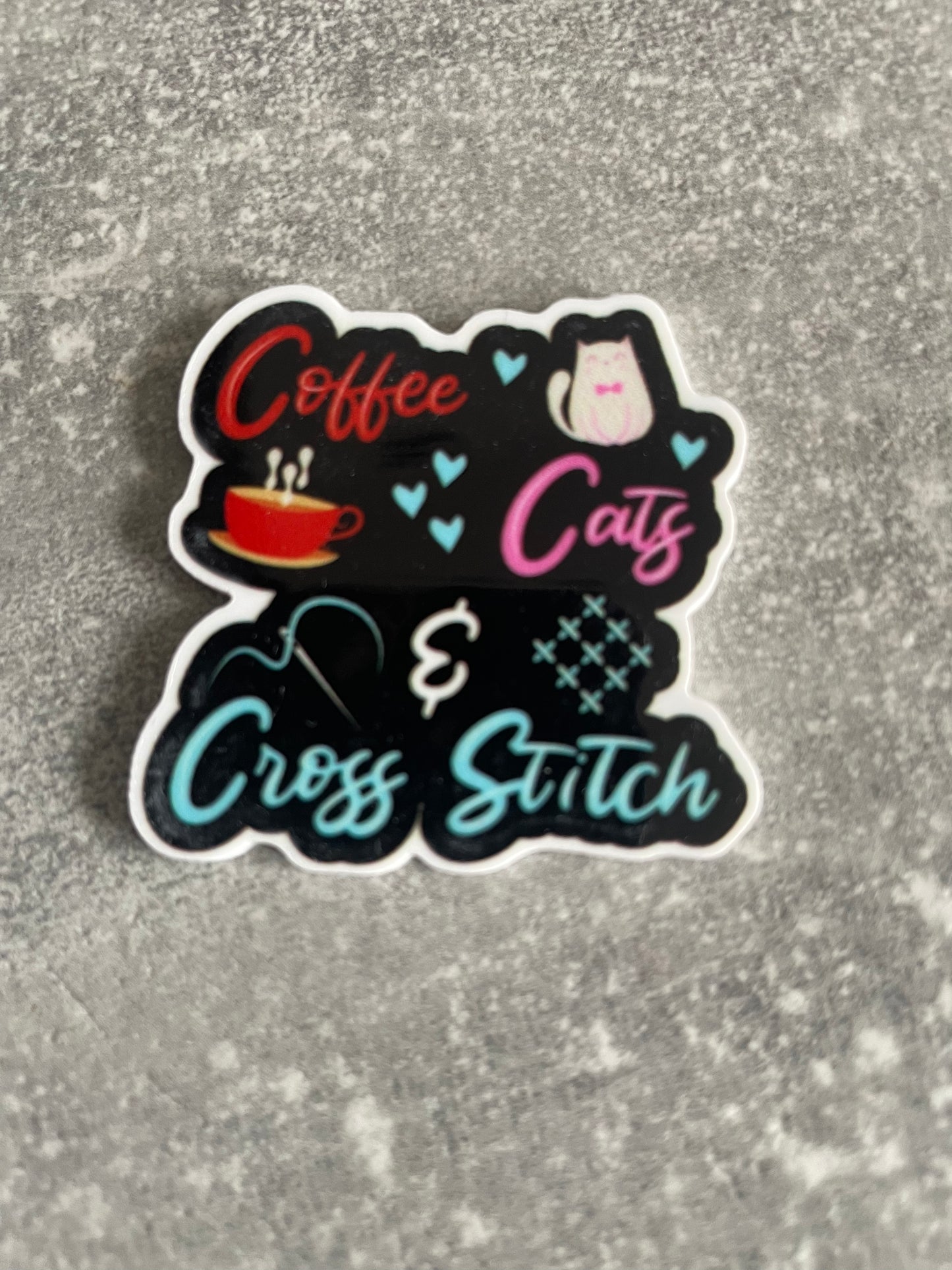 Coffee Cats And Cross Stitch needle minder