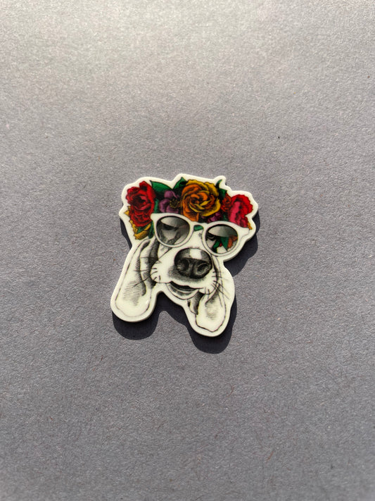 Dog With Rose Crown needle minder