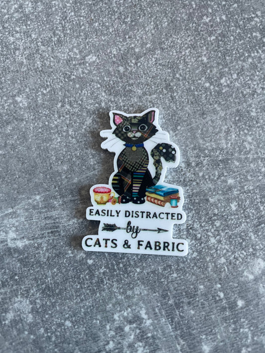 Easily Distracted By Cats And Fabric needle minder