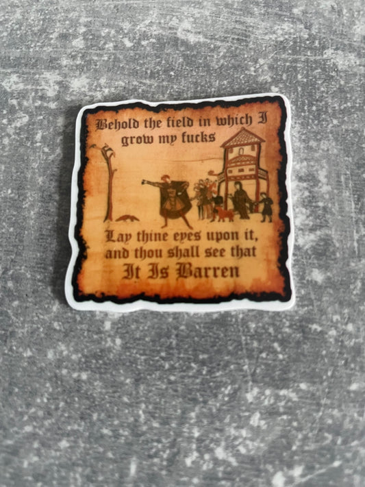 Field of Fucks needle minder