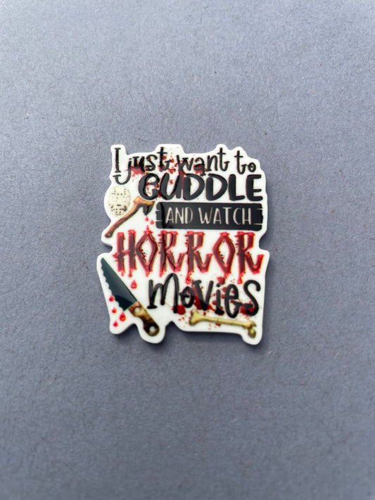 I Just Want To Cuddle And Watch Horror Movies needle minder