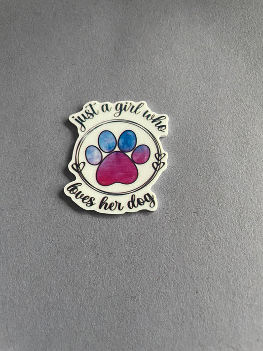 Just a Girl who Loves her Dog needle minder