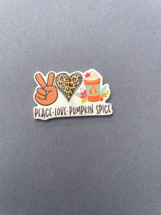 Peace, Love, Pumpkin Spice needle minder